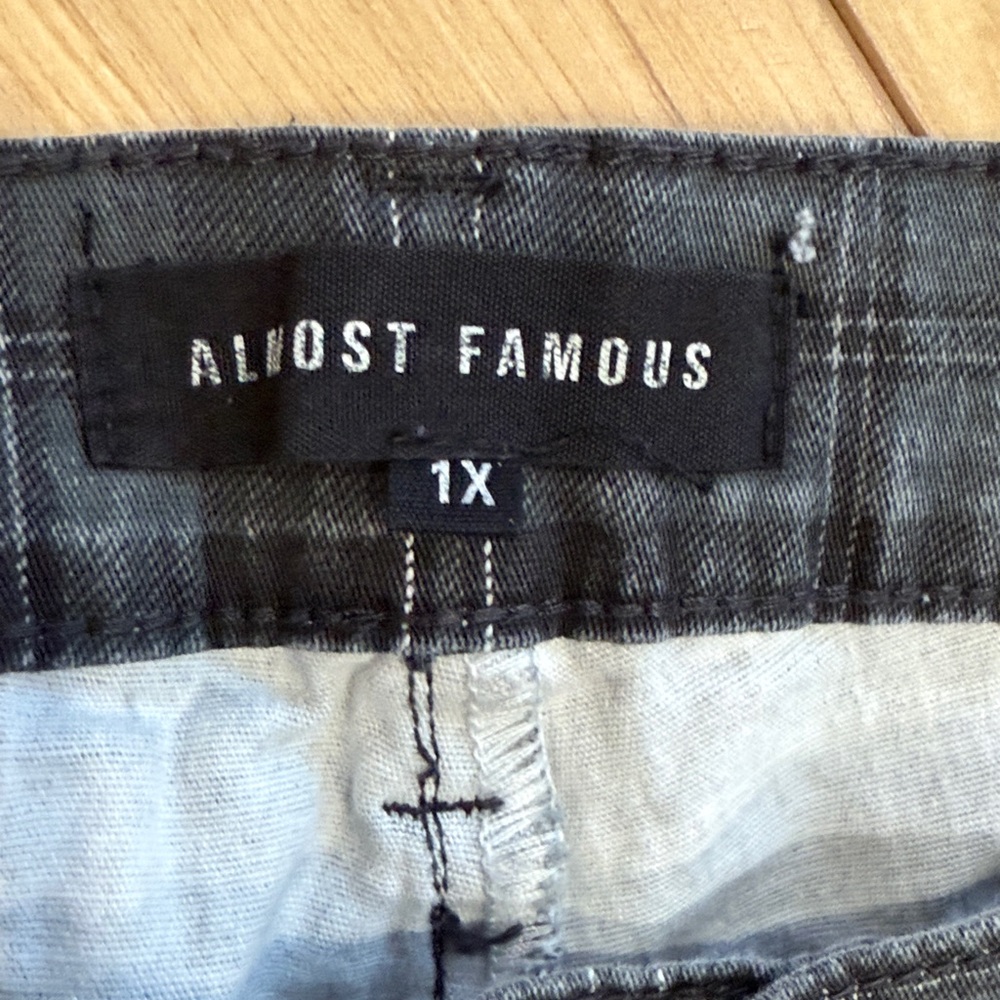 Almost Famous Dark Plaid Trousers - Picture 2 of 6